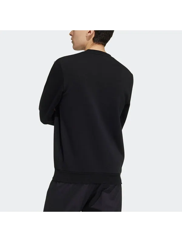 Толстовка men's neo ce 3s swt sports round neck pullover black Adidas — изображение 3 из 4, черный