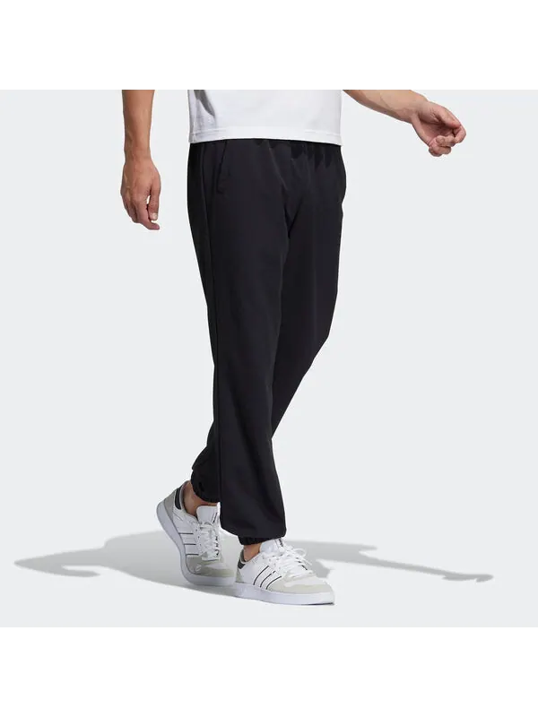 Спортивные штаны Men's adidas neo Ce C+ Wvn Tp Solid Color Knit Bundle Feet Athletics Sports — изображение 4 из 4, черный