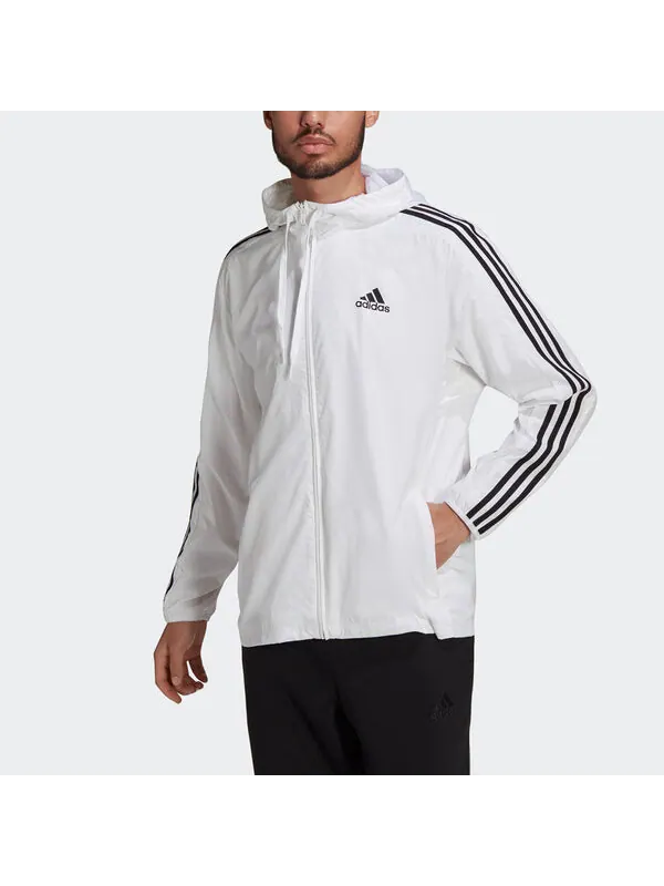 Куртка adidas M 3s Wb Casual Sports Hooded Jacket White — изображение 2 из 4, белый