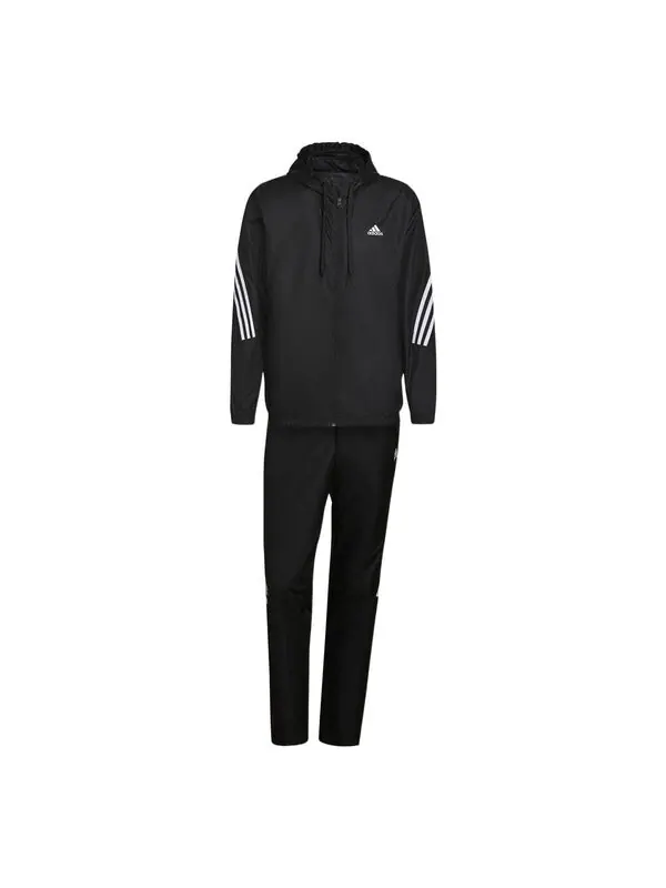 Костюмы спортивная одежда с капюшоном спортивный костюм Adidas — изображение 1 из 4, черный/белый