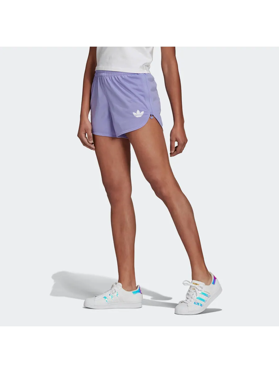 Спортивные шорты (WMNS) adidas originals Shorts Embroidery Shorts Purple — изображение 2 из 4, фиолетовый