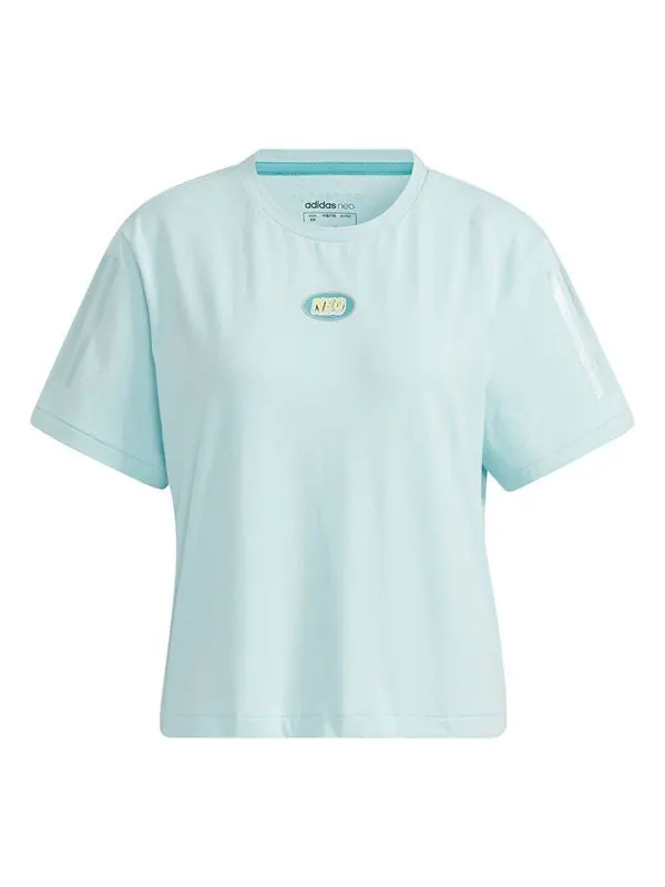 Футболка neo july tee 3 leisure sports short sleeve green Adidas — изображение 1 из 4, зеленый