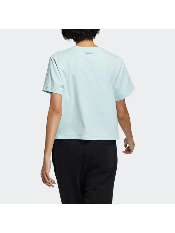 Футболка neo july tee 3 leisure sports short sleeve green Adidas — изображение 3 из 4, зеленый