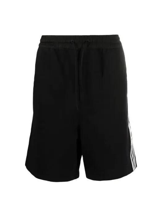 Шорты y 3 махровые шорты с тремя полосками Adidas — изображение 1 из 1, черный