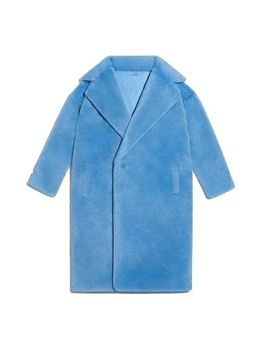 Куртка Adidas originals x Ivy Park Crossover Plush Long Large Jacket Couple Style Blue — изображение 1 из 8, синий