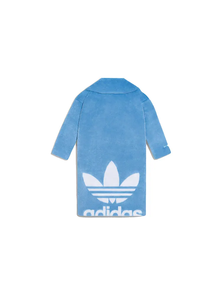 Куртка Adidas originals x Ivy Park Crossover Plush Long Large Jacket Couple Style Blue — изображение 2 из 8, синий