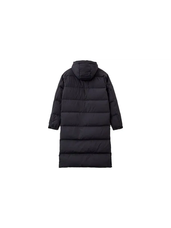 Пуховик adidas 3ST Long Coat Outdoor Sports Hooded Stay Warm Down Jacket Black — изображение 2 из 4, черный