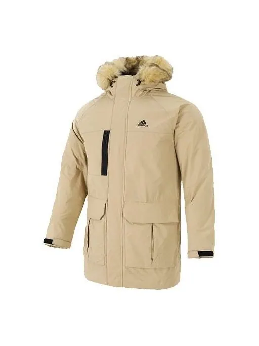 Пуховик adidas Down Parka mid-length Stay Warm hooded down Jacket — изображение 1 из 4, мульти