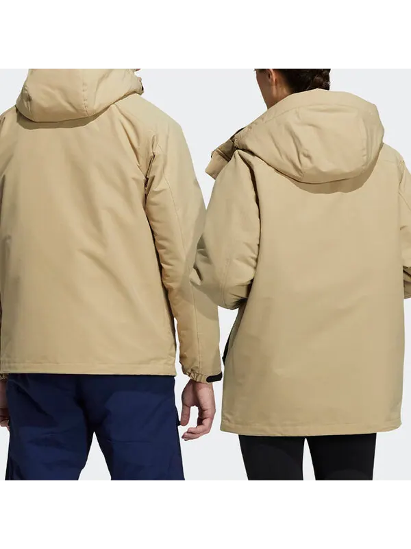 Пуховик adidas 3in1 Dwn Jkt 3 In 1 Stay Warm Hooded Down Jacket Light Khaki — изображение 4 из 4, светлый хаки