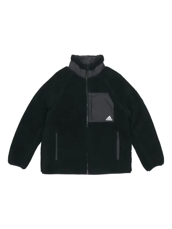 Куртка шерпа двусторонняя куртка азиатские размеры Adidas — изображение 1 из 4, черный