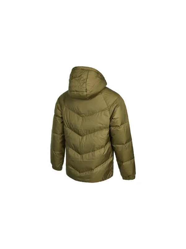 Пуховик adidas Solid Color Sports Stay Warm hooded down Jacket Green — изображение 2 из 2, зеленый