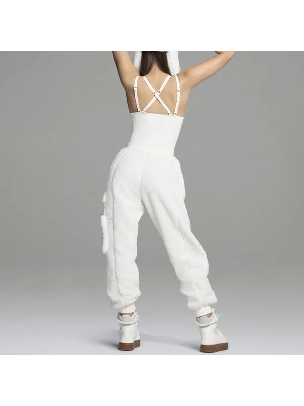 Спортивные штаны adidas originals x Ivy Park Casual Sports Fleeced Pants White — изображение 4 из 4, белый