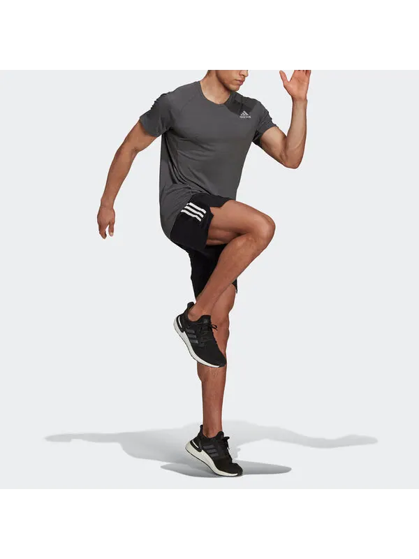 Футболка adidas Leisure Sports Running Short Sleeve Men's Dark Grey — изображение 4 из 4, темный серый