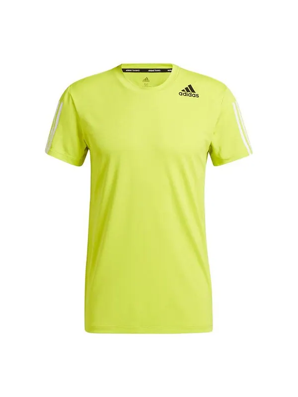 Футболка h.rdy 3s tee training running sports short sleeve green yellow Adidas — изображение 1 из 4, жёлто-зеленый