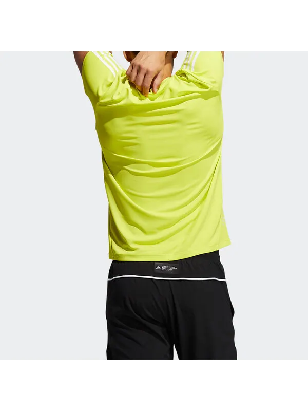 Футболка h.rdy 3s tee training running sports short sleeve green yellow Adidas — изображение 3 из 4, жёлто-зеленый