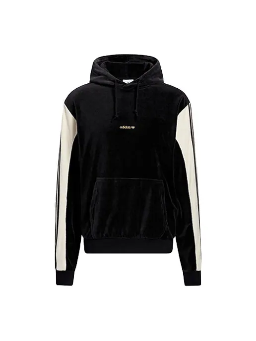 Толстовка adidas originals Velour Hoody Velvet Contrasting Colors Black — изображение 1 из 4, мульти