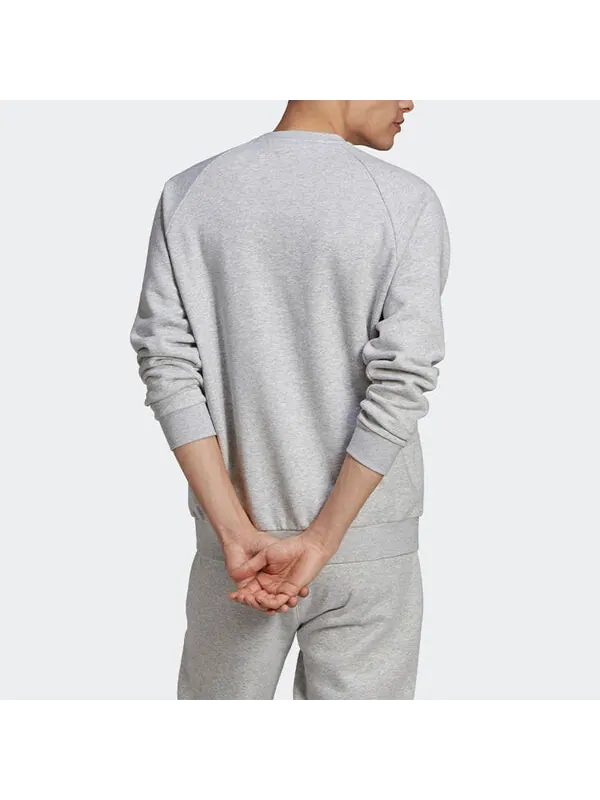 Толстовка adidas originals C Crest Crew team logo Fleece Lined Stay Warm Round Neck Sports Gray — изображение 4 из 4, серый