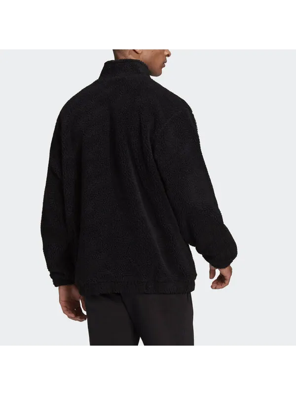 Куртка adidas originals C Crest Jacket Stay Warm polar fleece Stand Collar Black — изображение 3 из 4, черный
