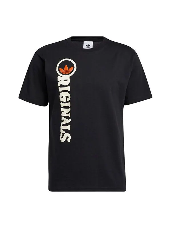 Футболка adidas originals Logo Printing Casual Round Neck Sports Short Sleeve Black — изображение 1 из 4, мульти