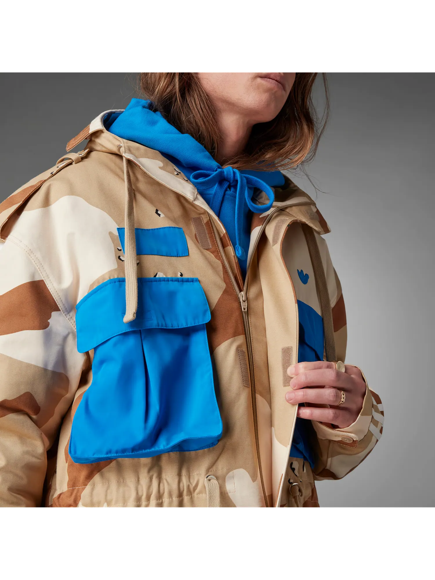 Куртка Adidas Originals Chamarra Parka Blue Version — изображение 5 из 9, мульти