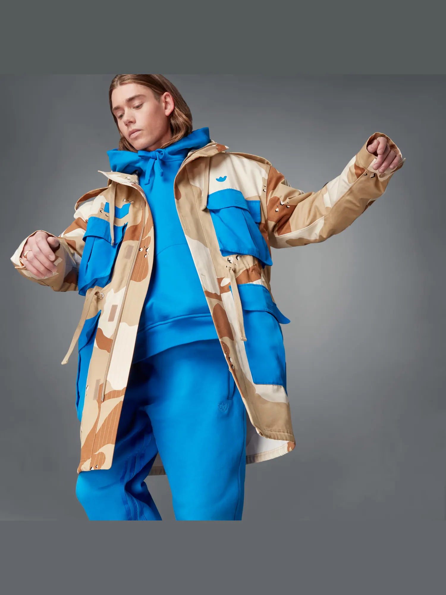 Куртка Adidas Originals Chamarra Parka Blue Version — изображение 6 из 9, мульти