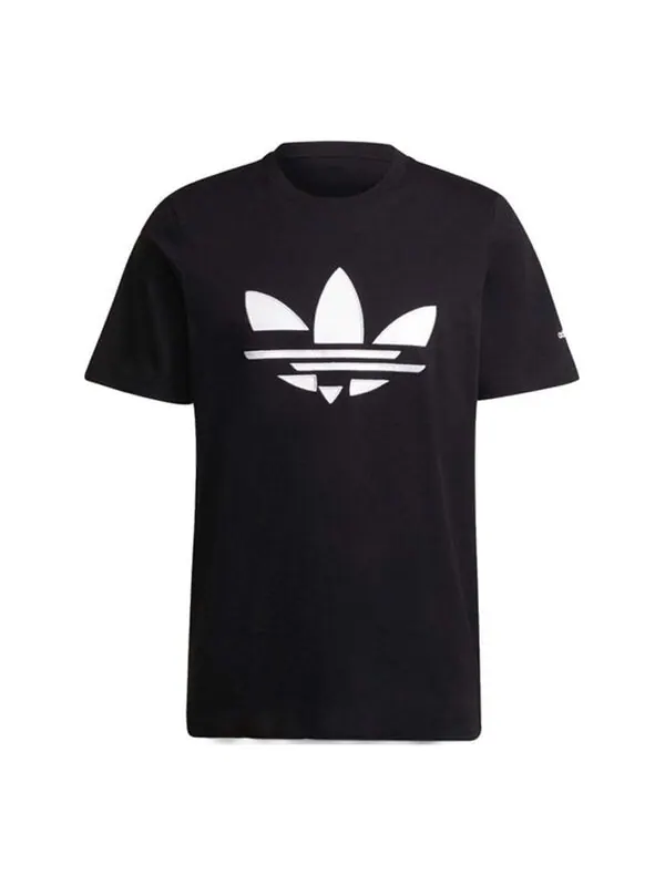 Футболка originals clouds classic large logo breathable sports short sleeve black Adidas — изображение 1 из 4, черный