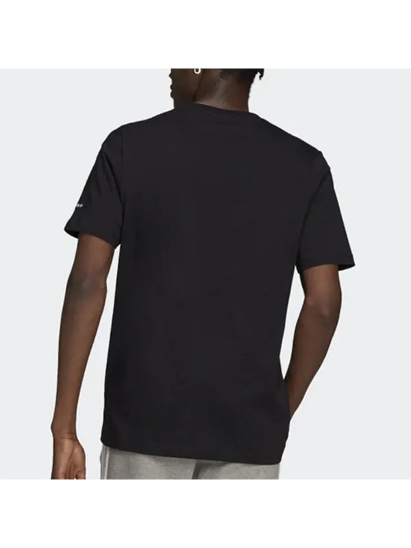 Футболка originals clouds classic large logo breathable sports short sleeve black Adidas — изображение 3 из 4, черный