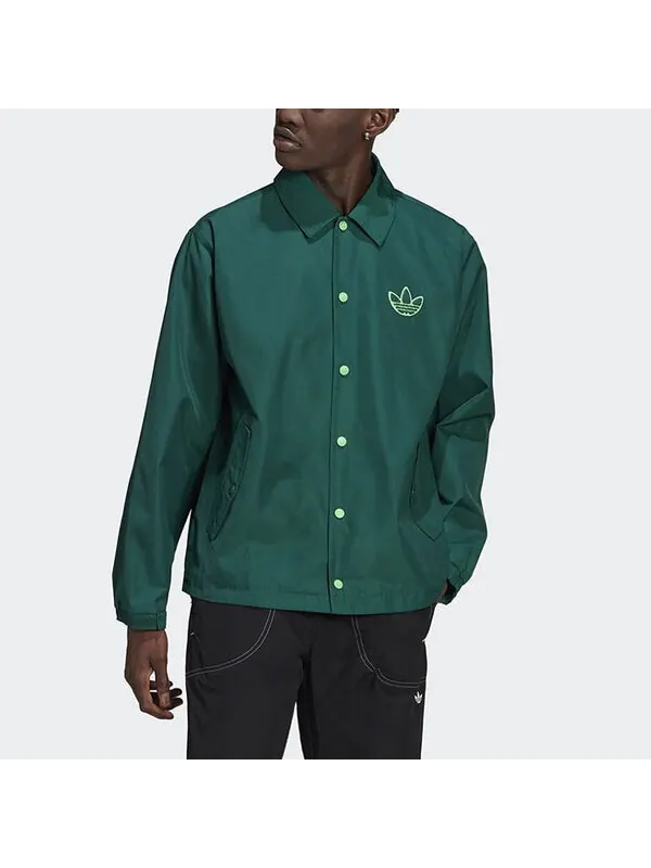 Куртка adidas originals Big Trfl Logo Men's Jacket Green — изображение 4 из 4, зеленый