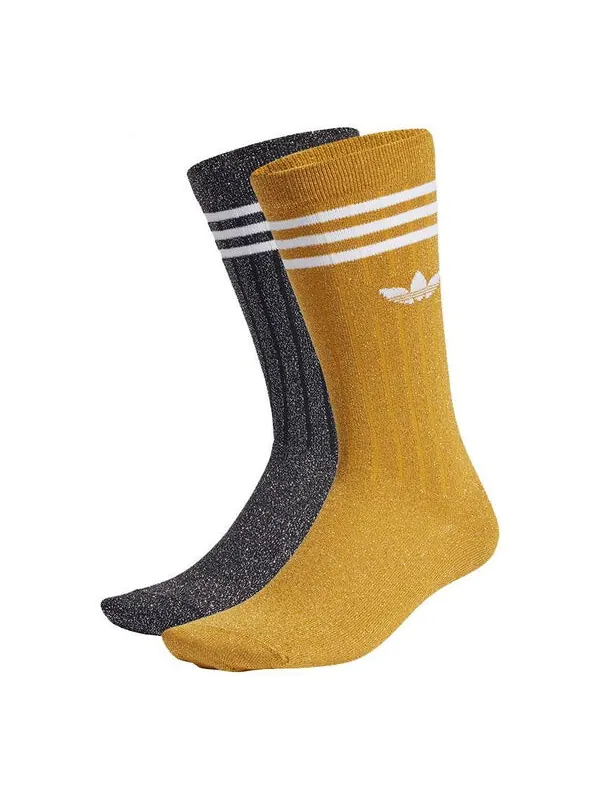 Носки originals contrasting colors logo sports socks 2 pairs gray / yellow Adidas — изображение 1 из 1, мульти