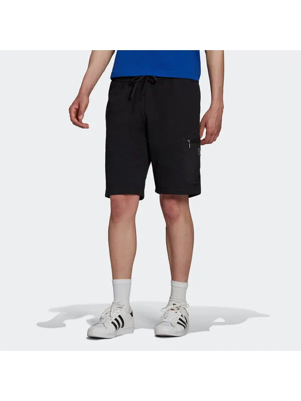 Шорты originals tactical short metallic zipper cargo pocket sports shorts black Adidas — изображение 2 из 4, черный