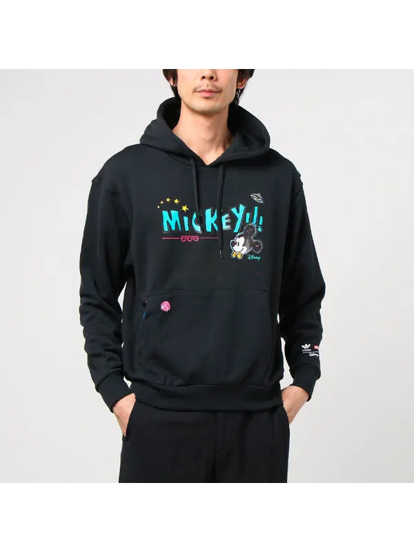 Толстовка adidas originals D Kas Hd II Mickey Printing Casual Pullover Black — изображение 2 из 4, черный