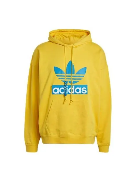 Толстовка adidas originals Big Trfl Logo Pattern Sports Yellow — изображение 1 из 4, желтый