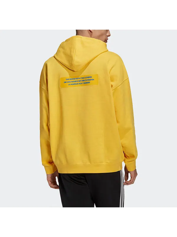 Толстовка adidas originals Big Trfl Logo Pattern Sports Yellow — изображение 3 из 4, желтый