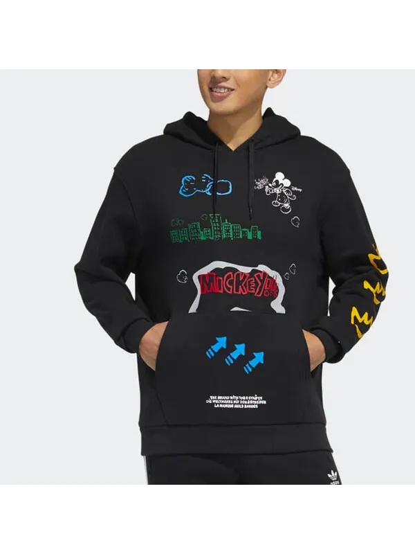 Толстовка adidas originals Fangtastic Series Disney Mickey Printing Sports Pullover Black — изображение 3 из 4, черный