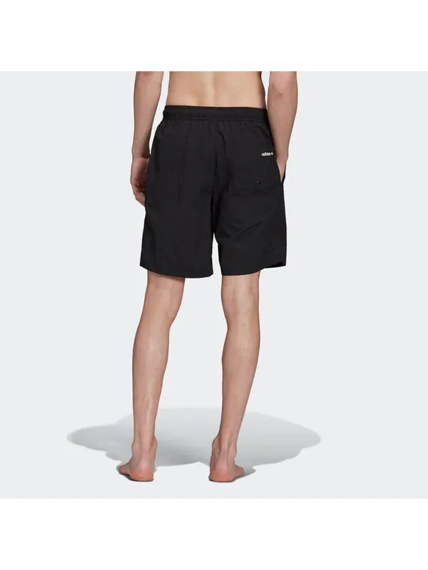 Шорты originals st swimshort casual sports breathable lacing shorts black Adidas — изображение 3 из 4, черный