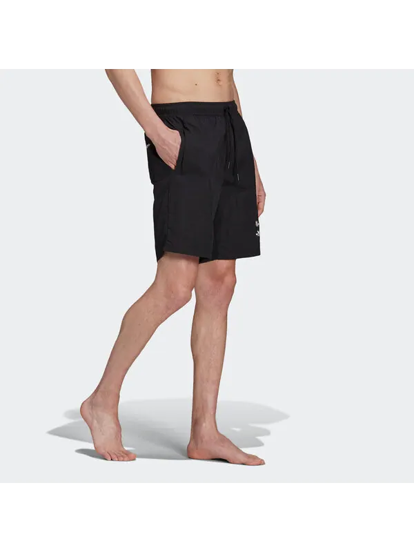 Шорты originals st swimshort casual sports breathable lacing shorts black Adidas — изображение 4 из 4, черный