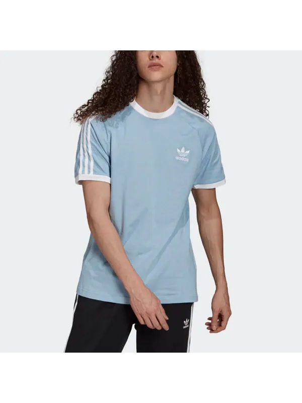 Футболка оригиналы три полоски ssport круглый вырез короткий рукав мужчины Adidas — изображение 2 из 4, светлый синий