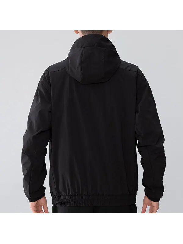 Куртка adidas Cargo Athleisure Casual Sports Hooded Jacket Black — изображение 3 из 4, черный