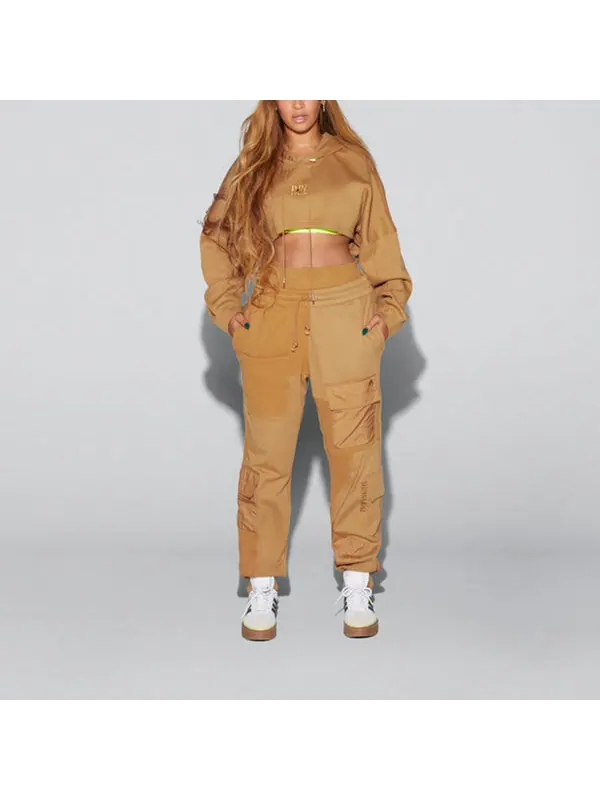 Спортивные штаны adidas originals x Ivy Park Unisex Sports Pants Brown — изображение 2 из 4, коричневый