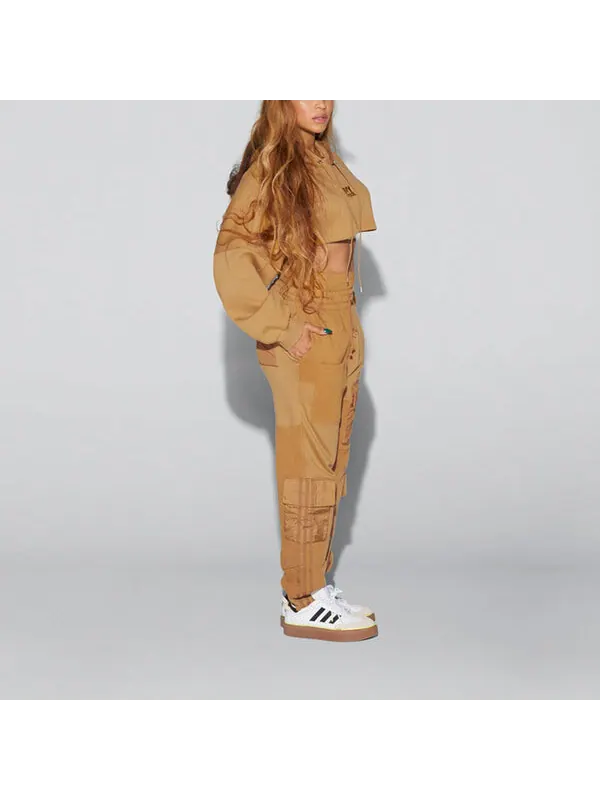 Спортивные штаны adidas originals x Ivy Park Unisex Sports Pants Brown — изображение 3 из 4, коричневый