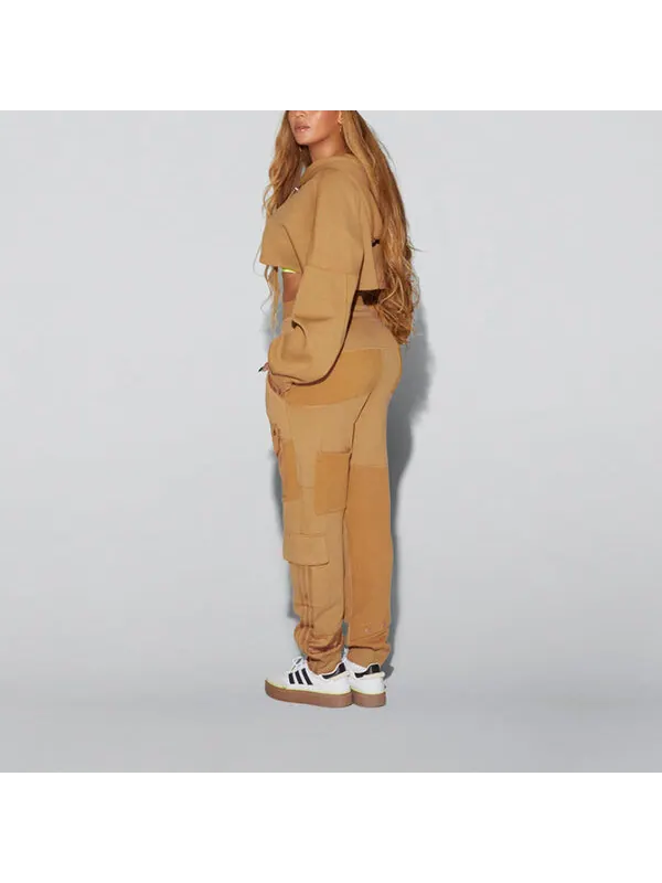 Спортивные штаны adidas originals x Ivy Park Unisex Sports Pants Brown — изображение 4 из 4, коричневый