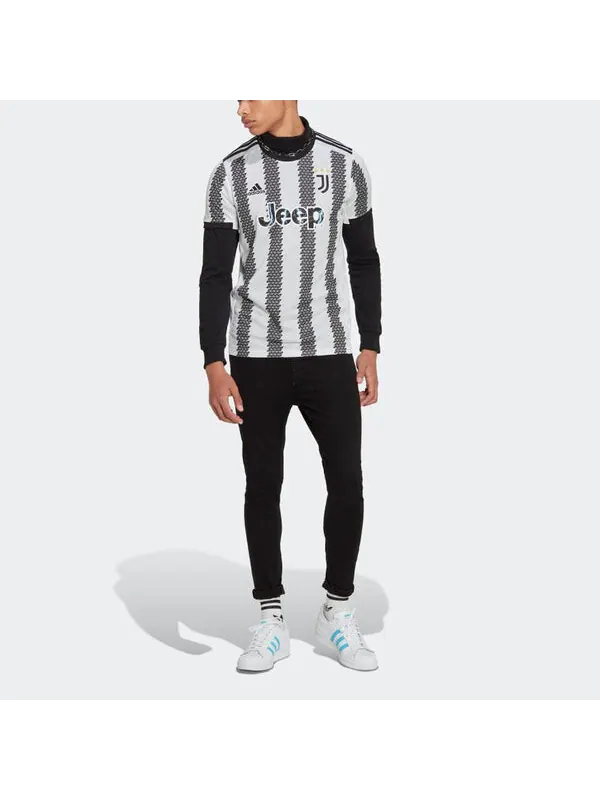 Футболка Ювентус 22 23 домашняя футбольная майка Adidas — изображение 3 из 4, белый/черный