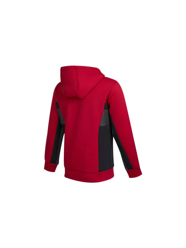 Куртка adidas St Kn Spcr Jkt Contrasting Colors Pocket Knit Sports hooded Logo Jacket Red — изображение 2 из 4, красный