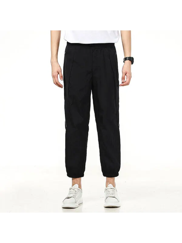 Спортивные штаны adidas Athleisure Casual Sports Breathable Running Long Pants Black — изображение 3 из 4, черный