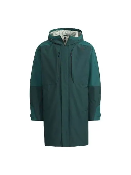 Куртка adidas Elastic hooded Zipper Logo Jacket Green — изображение 1 из 4, мульти