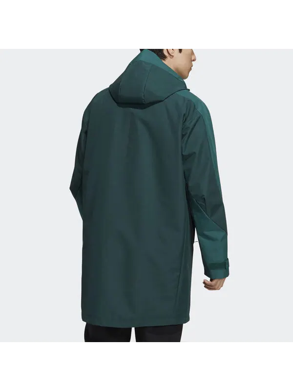 Куртка adidas Elastic hooded Zipper Logo Jacket Green — изображение 3 из 4, мульти