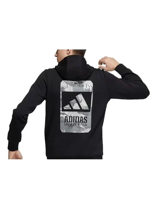 Толстовка Men's adidas Casual Sports Pullover Black — изображение 1 из 4, черный