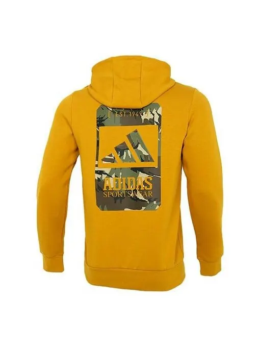 Толстовка men's back camouflage logo printing sports gold color Adidas — изображение 1 из 4, золото