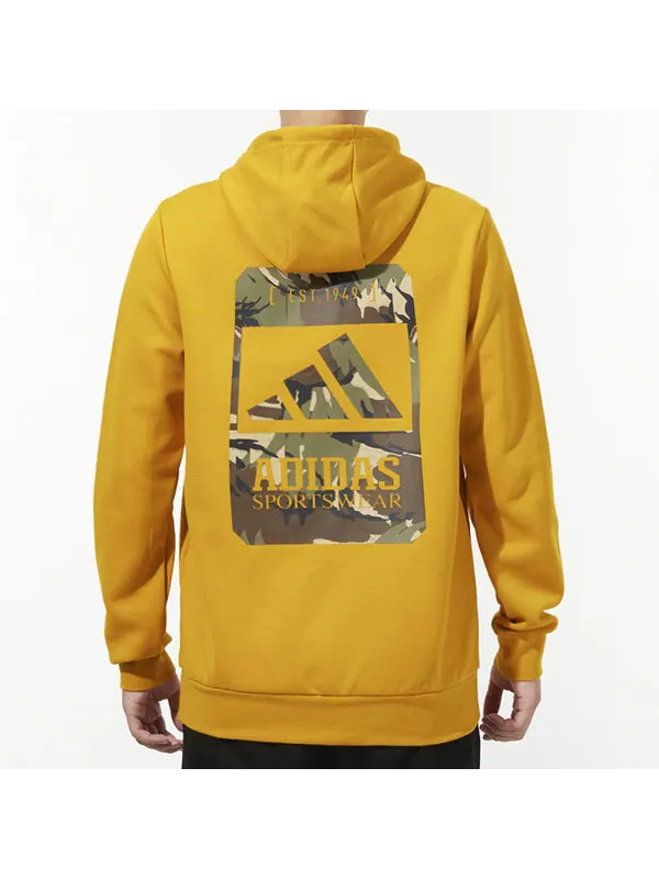 Толстовка men's back camouflage logo printing sports gold color Adidas — изображение 4 из 4, золото