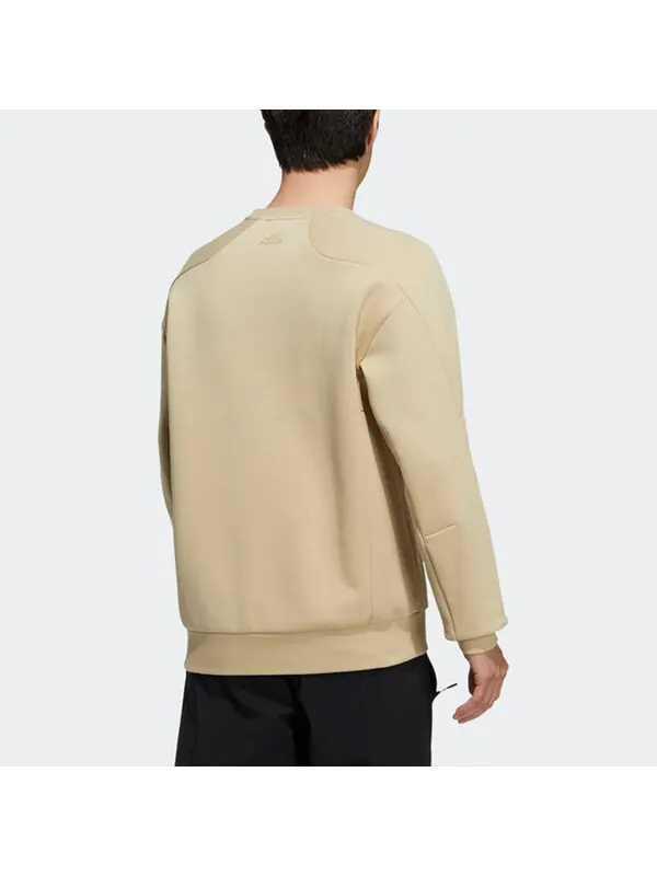Толстовка Men's adidas Th Eng Sweat Logo Printing Casual Sports Pullover Khaki — изображение 4 из 4, хаки